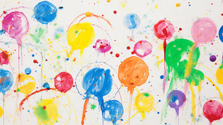 A mesmerizing wallpaper of colorful bubbles floating on a reflective surface, creating a serene and playful atmosphere.の素材