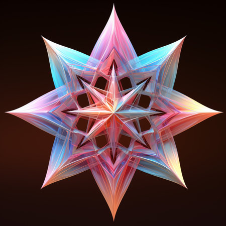 A star depicted in bold, vibrant colors. It exudes a sense of hope and cosmic wonder, radiating brilliance and enchantment, inviting imagination to explore the celestial realms.の素材