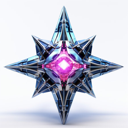 A star depicted in bold, vibrant colors. It exudes a sense of hope and cosmic wonder, radiating brilliance and enchantment, inviting imagination to explore the celestial realms.の素材