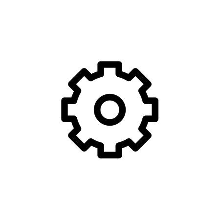 Gear/settings icon on white backgroundのイラスト素材