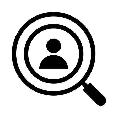 Search icon vector. Found find concept. Magnifying glass Sign isolated on white background. Flat design style for web, website, mobile appのイラスト素材