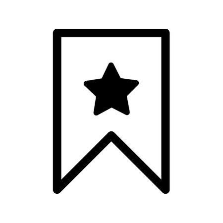 Premium bookmark icon or logo in line style. High quality sign and symbol on a white background. Vector outline pictogram for infographic, web design and app development.のイラスト素材