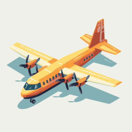 Airplane 3d isometric illustration. Flat 3d isometric high quality transport.のイラスト素材