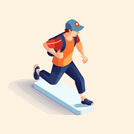 Sport people flat icons set with men and women cycling playing football and tennis isolated vector illustrationのイラスト素材