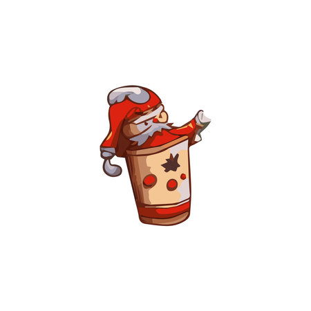 Cartoon Christmas eve elements isolated on white background vector illustrationのイラスト素材