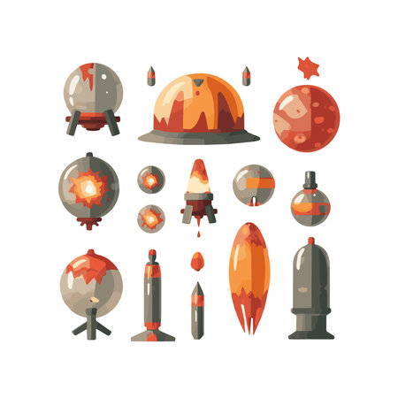 simple flat design bomb cute illustration cartoon  element isolated white background for background, template, webのイラスト素材