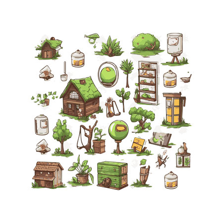 simple flat design ecology illustration cartoon  element isolated white background for background, template, webのイラスト素材