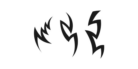 Thunder and Bolt Lighting Flash Icons Set. Vectorのイラスト素材