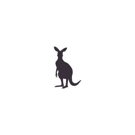 Kangaroo silhouette vector art designのイラスト素材
