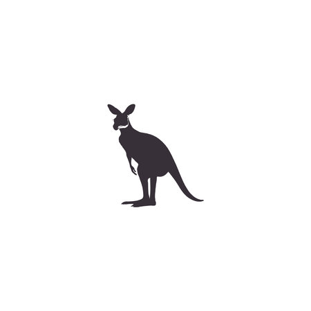 Kangaroo silhouette vector art designのイラスト素材