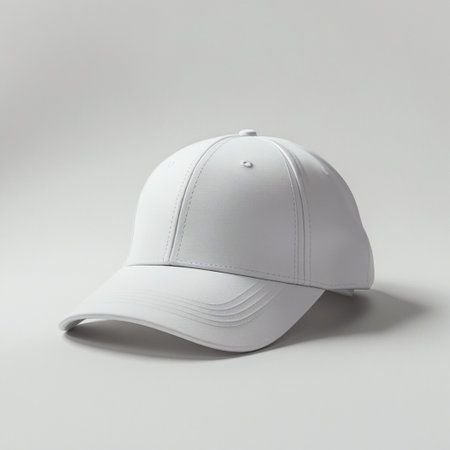 White cap front view. Vector illustrationの素材