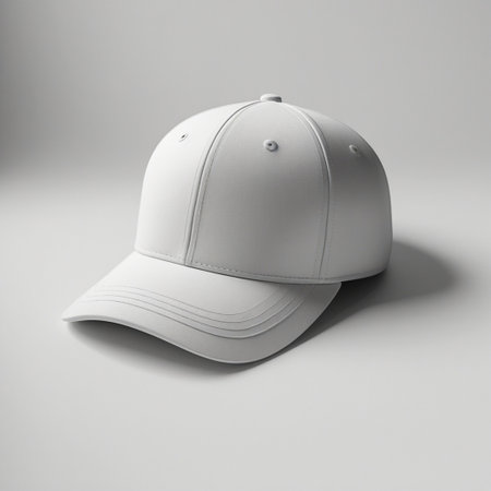 White cap front view. Vector illustrationの素材