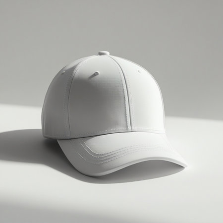 White cap front view. Vector illustrationの素材