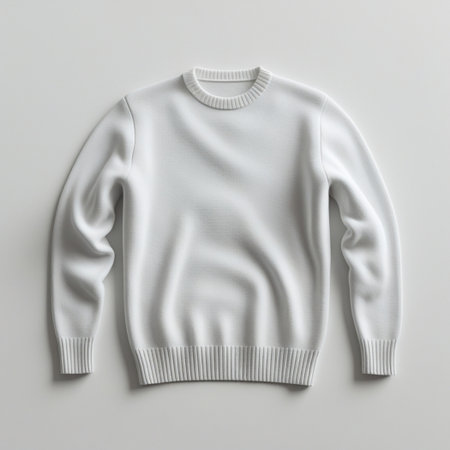 Blank sweatshirt mock up template, front, and back view, isolated, plain white long sleeved sweater mockup. T-shirt design presentation. Jumper for print. Blank clothes sweat shirt sweaterの素材