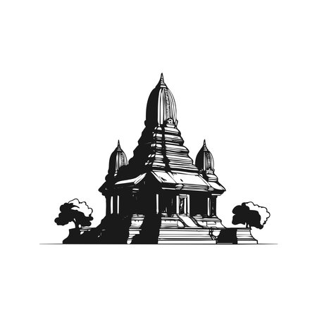 Silhouette design elements isolated on white background, simple design for universal.のイラスト素材