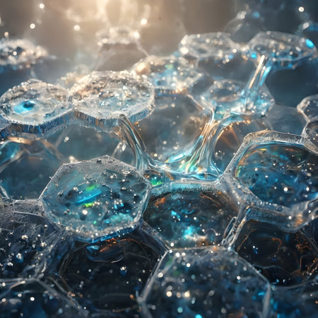 Macro shot of soap bubbles. Shallow depth of field.の素材