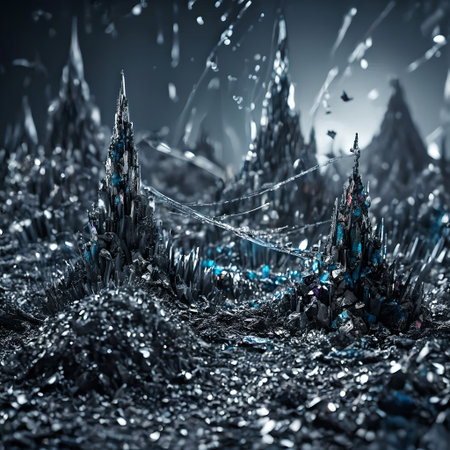 3d illustration of christmas tree made of snow and iciclesの素材