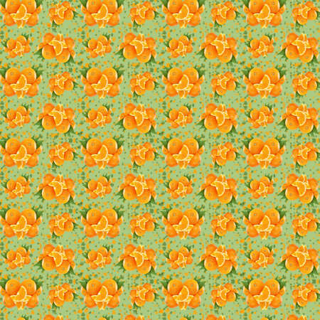 Orange Digital surface pattern, paper, print, home textile, apron, kitchen supliesの写真素材