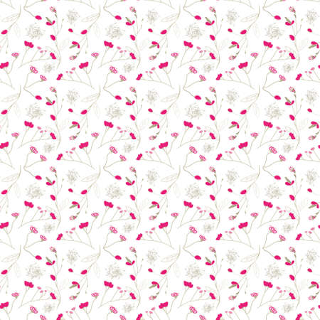 Flowers digital surface fabric  pattern, print, paper, fashion style, background, wallpaperの写真素材