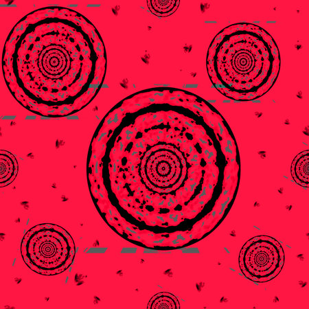 Abstract circle surface pattern, digital background, fabric, paper, print, fashionの写真素材