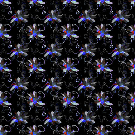 Dream digital oil paint repeat pattern, fabric, surface, background, paper, printの写真素材