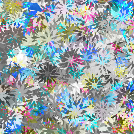 repeat pattern with abstract leaves,fabric, surface cover, digital paint, background, cardの写真素材