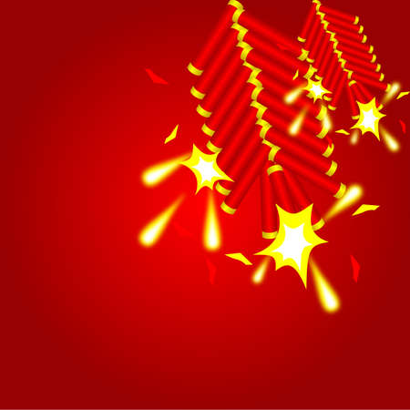 chinese cracker background and vectorのイラスト素材
