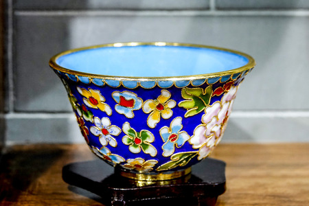 Chinese Cloisonne Crafts - teabowlのeditorial素材