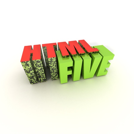 Html 5 Text Block on White Background 