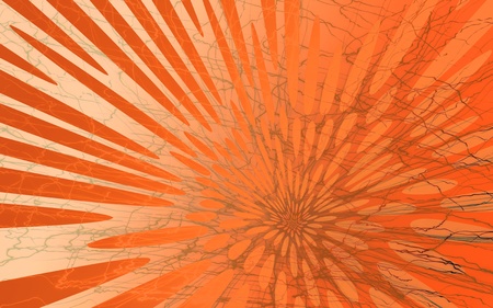 Orange Sun Burst Flower Backgroundの写真素材