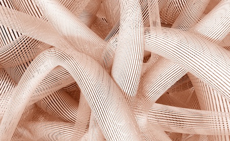 Twisted Ribbons in Tanglesの写真素材