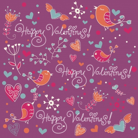 pattern with heartのイラスト素材