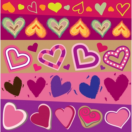 pattern with heartのイラスト素材