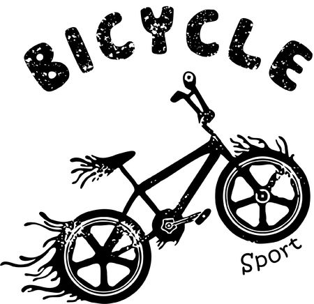 Bicycle sport vector  on plain background.のイラスト素材