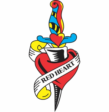 Sword red heart iconのイラスト素材