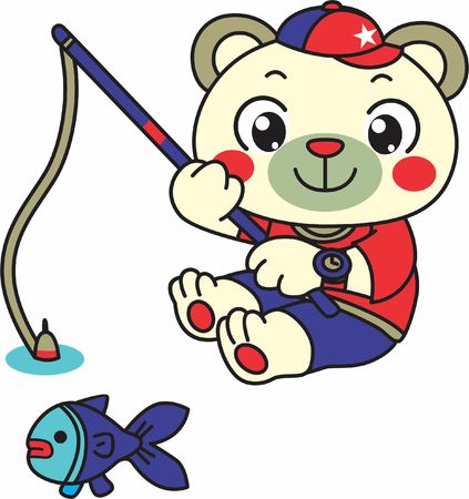 Bear go design for baby boys print t shirtのイラスト素材