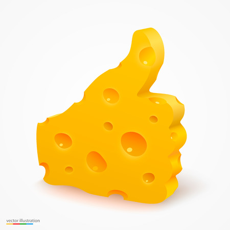 Like cheese art creative. Vector illustration backgroundのイラスト素材