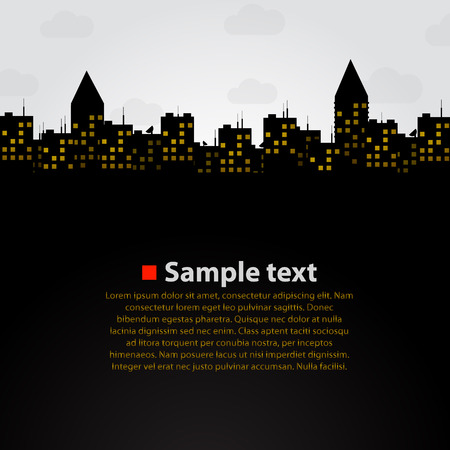 City skyline sunrise. Simple and beautiful. Vector illustrationのイラスト素材