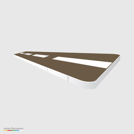 Road isolated on white. Clean vector illustrationのイラスト素材