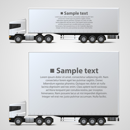 Freight shipping avto banner art. Vector backgroundのイラスト素材