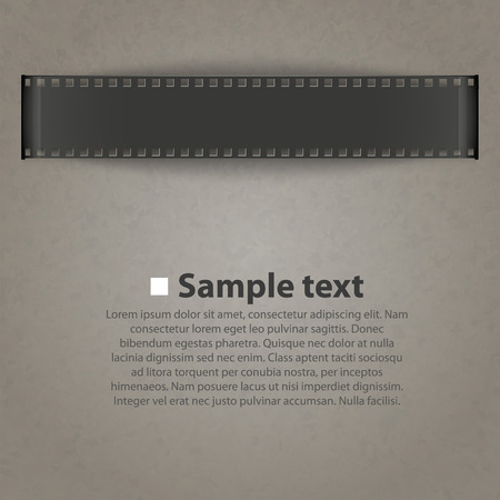 Vector film strip background illustration. Cinema conceptのイラスト素材