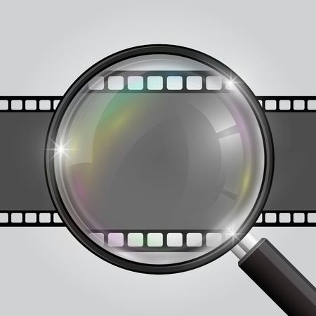 Frame magnifier video frame. Vector illustration 10epsのイラスト素材