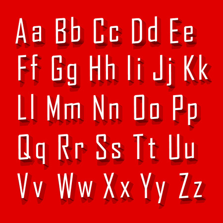 Font 3d set letter art. Vector Illustrationのイラスト素材