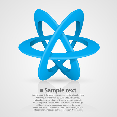 Atom symbol on a white background. Vector illustrationのイラスト素材
