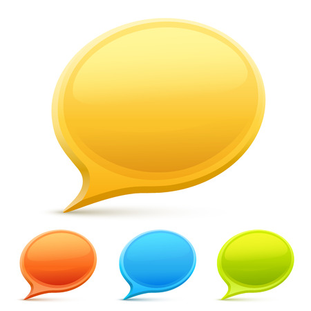 Set chat color art creative. Vector illustrationのイラスト素材