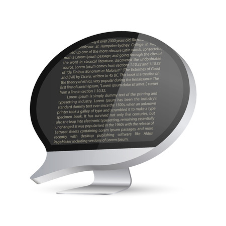 Chat as a monitor art. Vector illustrationのイラスト素材