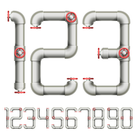 Plumbing figures art set sign. Vector illustrationのイラスト素材