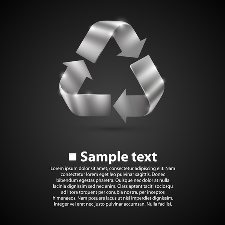 Recycle Symbol. Vector illustration art background blackのイラスト素材