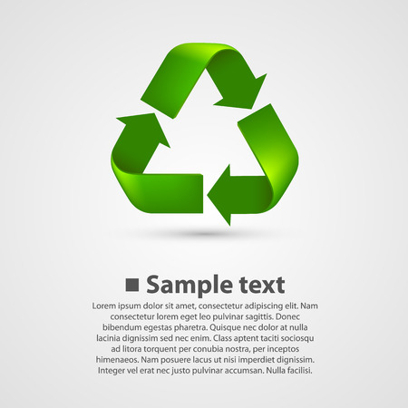 Recycle Symbol. Vector illustration art background whiteのイラスト素材