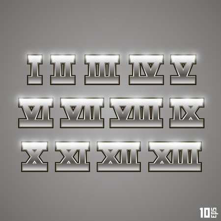 Roman Numerals vector set art. Vector illustrationのイラスト素材